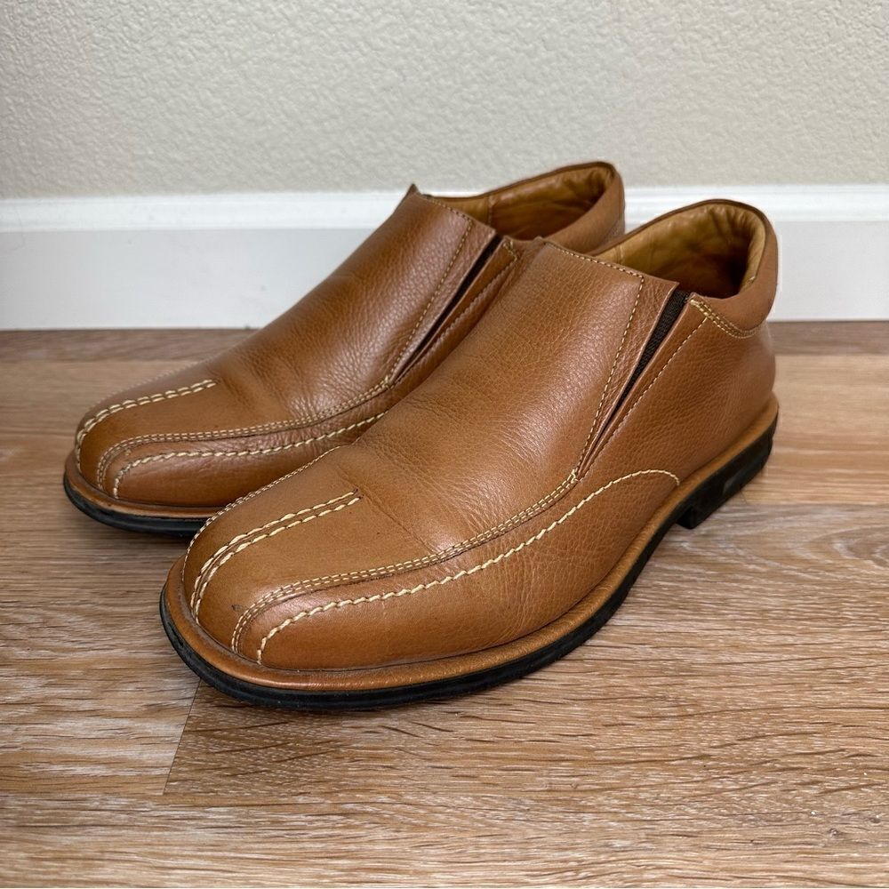 Sandro Comfort Walk Men’s Brown Leather Slip On Loafers, Size 10D - Picture 3 of 11